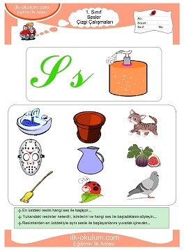 Çocuklar İçin S Sesi Çalışma Sayfaları 